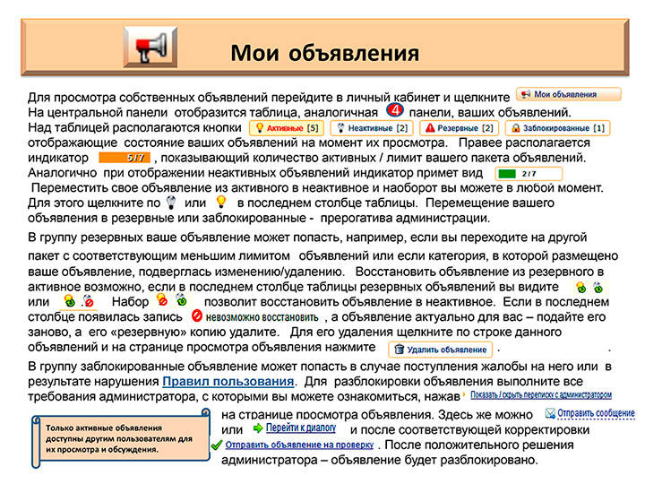 Мои онлайн объявления